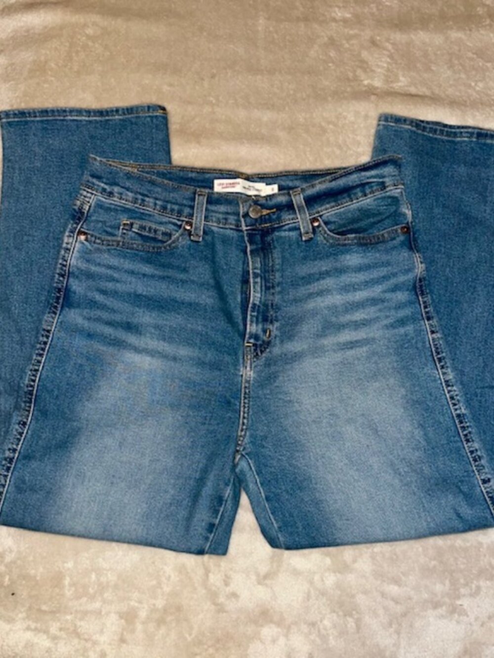 ✨Levi Strauss Signature High Rise Straight Jeans Size 8 – Light Wash